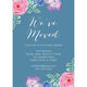 Blue Vintage Flower We've Moved Moving Announcements Image 5 of 6